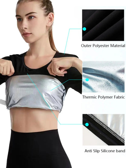 Tight Fit Sauna Sweat Workout Top