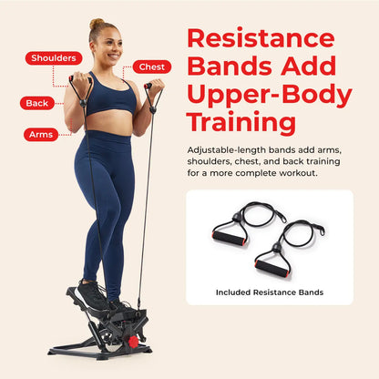 Twist Stair Steppers with Resistance Bands
